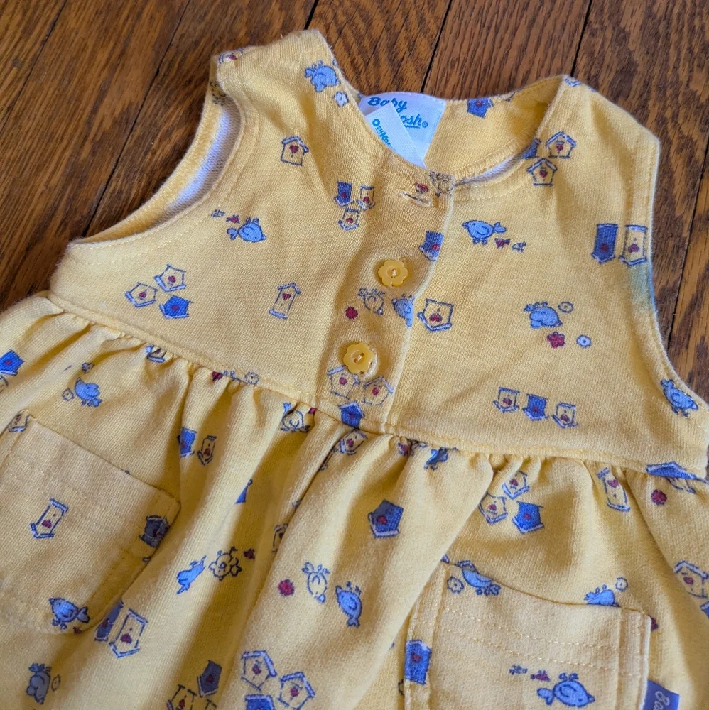 Vintage 90's Y2k Oshkosh B'gosh Baby B'gosh Birdhouse Print Jersey Romper